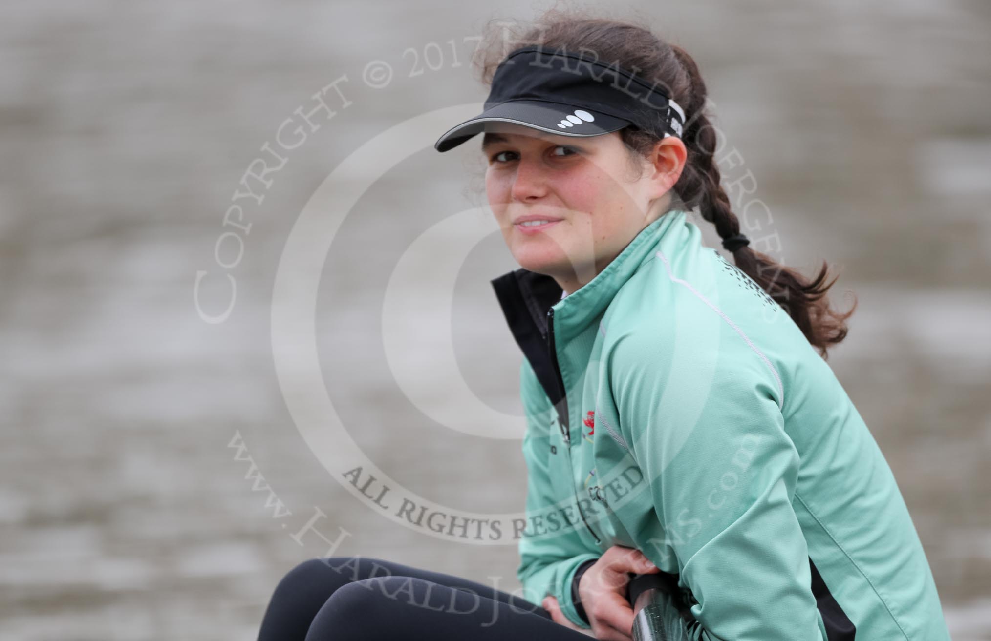 The Boat Race season 2018 - Women's Boat Race Trial Eights (CUWBC, Cambridge): Eve Caroe (bow) in Expecto Patronum.
River Thames between Putney Bridge and Mortlake,
London SW15,

United Kingdom,
on 05 December 2017 at 12:02, image #8