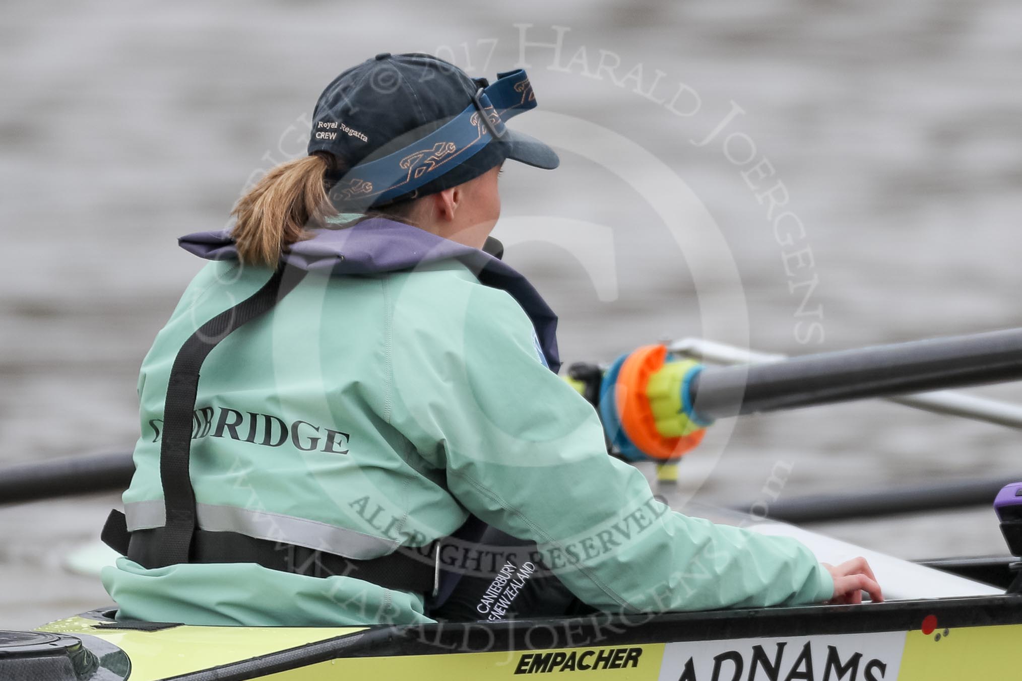 The Boat Race season 2018 - Women's Boat Race Trial Eights (CUWBC, Cambridge): Cox Sophie Wrixon (Wingardium Leviosa).
River Thames between Putney Bridge and Mortlake,
London SW15,

United Kingdom,
on 05 December 2017 at 12:03, image #23