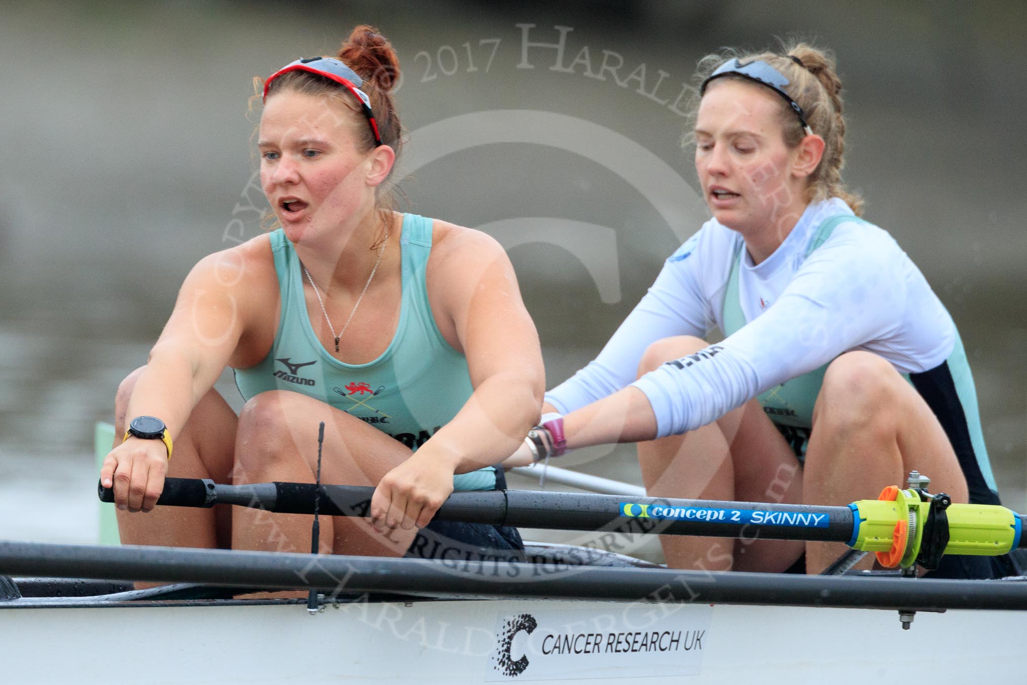 The Boat Race season 2018 - Women's Boat Race Trial Eights (CUWBC, Cambridge): Expecto Patronum, here 5 Tricia Smith, 4 Emma Andrews.
River Thames between Putney Bridge and Mortlake,
London SW15,

United Kingdom,
on 05 December 2017 at 12:47, image #93