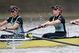 The Boat Race season 2018 - Women's Boat Race Trial Eights (CUWBC, Cambridge): Wingardium Leviosa, here 5 Tricia Smith, 4 Emma Andrews.
River Thames between Putney Bridge and Mortlake,
London SW15,

United Kingdom,
on 05 December 2017 at 12:43, image #53