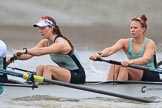 The Boat Race season 2018 - Women's Boat Race Trial Eights (CUWBC, Cambridge): Expecto Patronum  with 6 Larkin Sayre, 5 Tricia Smith.
River Thames between Putney Bridge and Mortlake,
London SW15,

United Kingdom,
on 05 December 2017 at 12:44, image #66