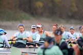 The Boat Race season 2018 - Women's Boat Race Trial Eights (CUWBC, Cambridge): Expecto Patronum with cox Sophie Shapter, stroke-Alice White,  7 Abigail Parker, 6 Thea Zabell, 5 Kelsey Barolak, 4 Laura Foster, 3 Sally O Brien, 2 Millie Perrin, bow Eve Caroe.
River Thames between Putney Bridge and Mortlake,
London SW15,

United Kingdom,
on 05 December 2017 at 12:53, image #132