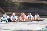 The Boat Race season 2018 - Women's Boat Race Trial Eights (CUWBC, Cambridge): Expecto Patronum:  Cox-Sophie Shapter, stroke-Alice White,  7-Abigail Parker, 6-Thea Zabell, 5-Kelsey Barolak, 4-Laura Foster, 3-Sally O Brien, 2-Millie Perrin, bow-Eve Caroe.
River Thames between Putney Bridge and Mortlake,
London SW15,

United Kingdom,
on 05 December 2017 at 13:01, image #172