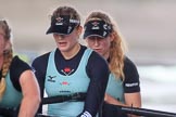 The Boat Race season 2018 - Women's Boat Race Trial Eights (CUWBC, Cambridge): Wingardium Leviosa, beaten after a strong race, here 2 Sarah Carlotti, bow Lucy Pike.
River Thames between Putney Bridge and Mortlake,
London SW15,

United Kingdom,
on 05 December 2017 at 13:02, image #179