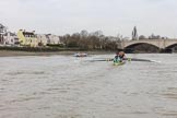 The Boat Race season 2018 - Women's Boat Race Trial Eights (CUWBC, Cambridge): Approaching the finish line, with Expecto Patronum about two length ahead of Wingardium Leviosa.
River Thames between Putney Bridge and Mortlake,
London SW15,

United Kingdom,
on 05 December 2017 at 13:01, image #171