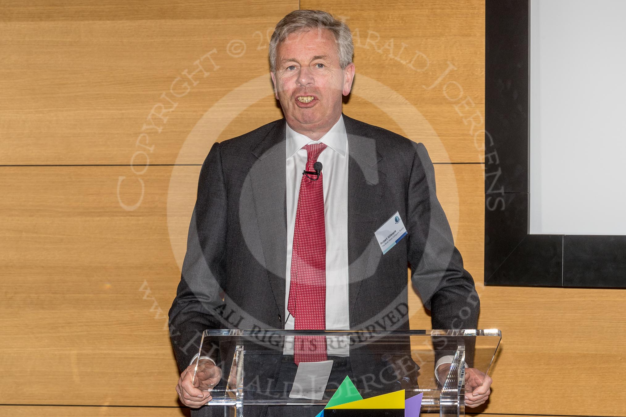 The Boat Race season 2017 - Crew Announcement and Weigh-In: Robert Gillespie, Chairman of The Boat Race Company, thanking all the Boat Races sponsors for their support..
The Francis Crick Institute,
London NW1,

United Kingdom,
on 14 March 2017 at 11:13, image #5