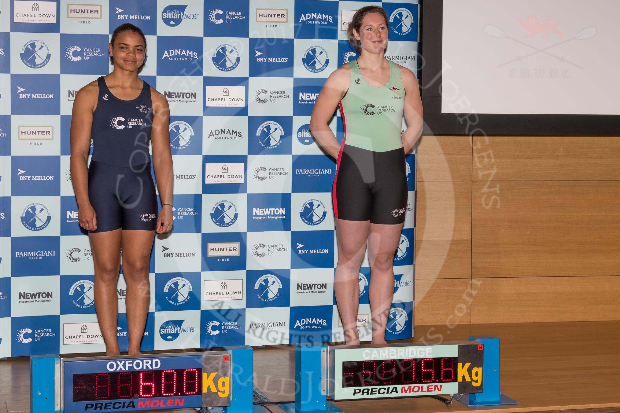 The Boat Race season 2017 - Crew Announcement and Weigh-In: Stroke Jenna Hebert (OUWBC) and Melissa Wilson (CUWBC).
The Francis Crick Institute,
London NW1,

United Kingdom,
on 14 March 2017 at 11:29, image #53