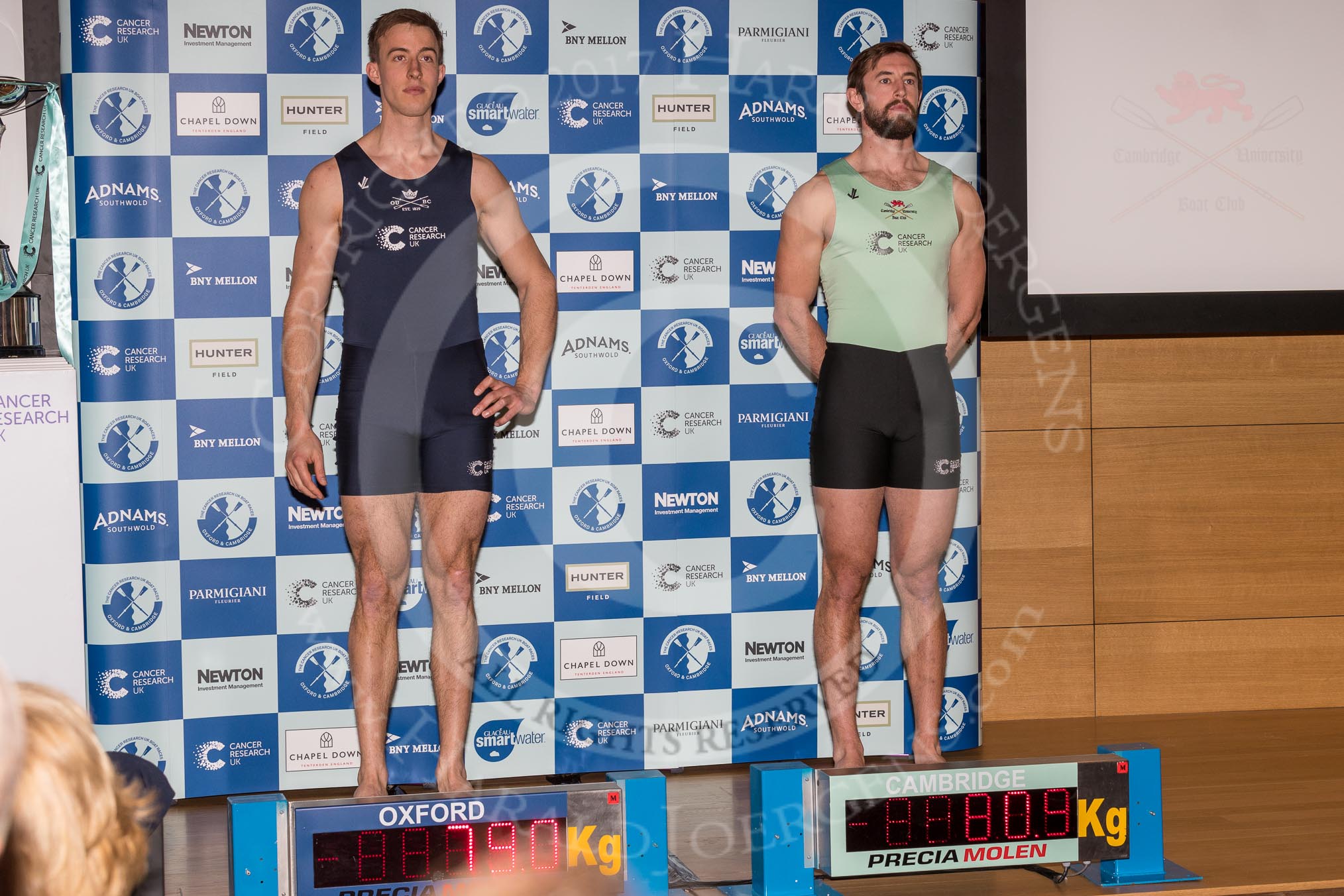 The Boat Race season 2017 - Crew Announcement and Weigh-In: Bow William Warr (OUBC) and Ben Ruble (CUBC).
The Francis Crick Institute,
London NW1,

United Kingdom,
on 14 March 2017 at 11:35, image #77