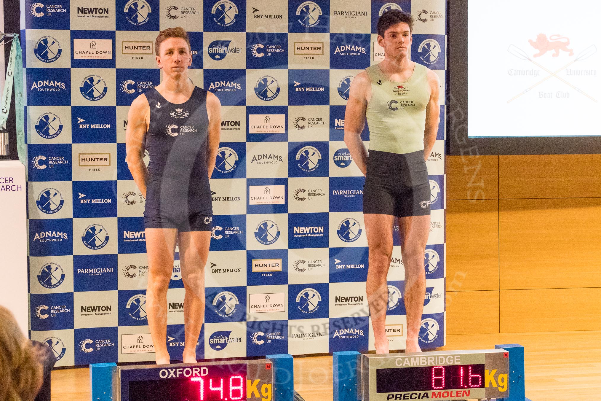 The Boat Race season 2017 - Crew Announcement and Weigh-In: In the 2 seat Matthew O'Leary (OUBC) and Feddie Davidson (CUBC).
The Francis Crick Institute,
London NW1,

United Kingdom,
on 14 March 2017 at 11:36, image #81
