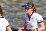 The Boat Race season 2017 -  The Cancer Research Women's Boat Race: OUWBC getting ready to set off, here 4 Rebecca Esselstein.
River Thames between Putney Bridge and Mortlake,
London SW15,

United Kingdom,
on 02 April 2017 at 15:52, image #90