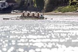 The Boat Race season 2017 -  The Cancer Research Women's Boat Race: CUBWC in a comfortable lead in the sunshine - bow Ashton Brown, 2 Imogen Grant, 3 Claire Lambe, 4 Anna Dawson, 5 Holly Hill, 6 Alice White, 7 Myriam Goudet, stroke Melissa Wilson, cox Matthew Holland.
River Thames between Putney Bridge and Mortlake,
London SW15,

United Kingdom,
on 02 April 2017 at 16:45, image #166