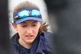 The Boat Race season 2018 - Women's Boat Race Trial Eights (OUWBC, Oxford): Close-up of "Great Typhoon" 2 seat  Laura Depner.
River Thames between Putney Bridge and Mortlake,
London SW15,

United Kingdom,
on 21 January 2018 at 13:48, image #11