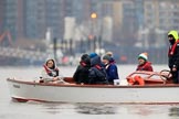The Boat Race season 2018 - Women's Boat Race Trial Eights (OUWBC, Oxford): Thames launch "Pommery".
River Thames between Putney Bridge and Mortlake,
London SW15,

United Kingdom,
on 21 January 2018 at 14:20, image #32
