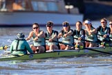 Photo 1802171309481X22203HaraldJoergens The Women's Boat Race season 2018 - fixture CUWBC vs. ULBC: The race has been started - OUWBC with cox Sophie Shapter, stroke Tricia Smith, 7 Imogen Grant, 6 Anne Beenken, 5 Thea Zabell, 4 Paula Wesselmann, 3 Alice White, 2 Myriam Goudet-Boukhatmi.
River Thames between Putney Bridge and Mortlake,
London SW15,
United Kingdom,
on 17 February 2018 at 13:09, image #45