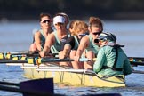 The Women's Boat Race season 2018 - fixture CUWBC vs. ULBC: OUWBC, the winner of both parts of the fixture - bow Olivia Coffey, 2 Myriam Goudet-Boukhatmi, 3 Alice White, 4 Paula Wesselmann, 5 Thea Zabell, 6 Anne Beenken, 7 Imogen Grant, stroke Tricia Smith, cox Sophie Shapter.
River Thames between Putney Bridge and Mortlake,
London SW15,

United Kingdom,
on 17 February 2018 at 13:35, image #173