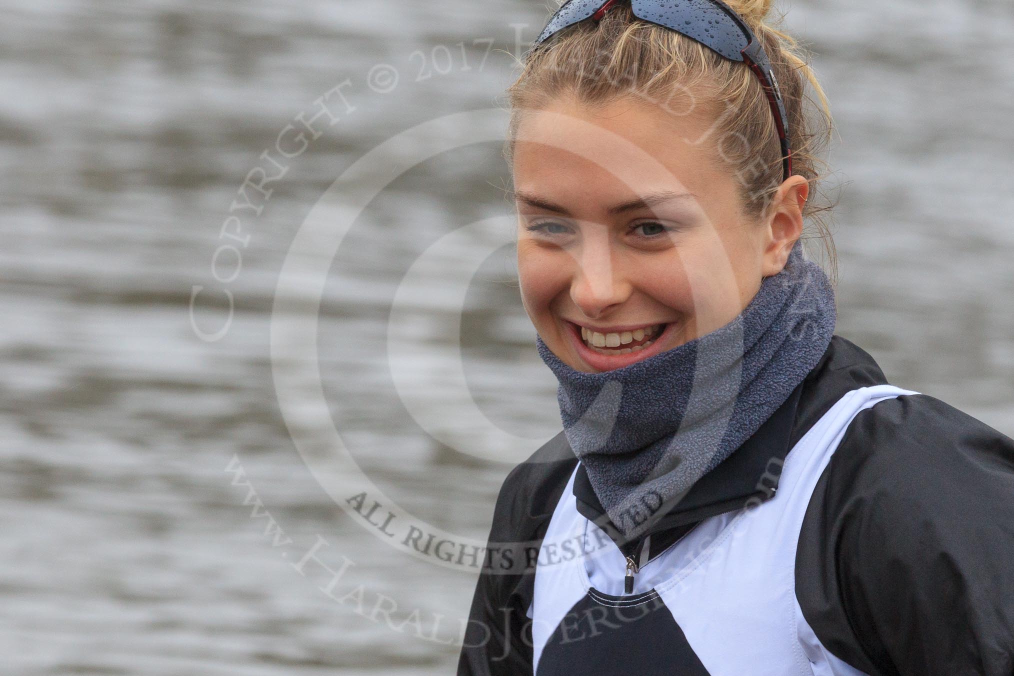 The Women's Boat Race season 2018 - fixture OUWBC vs. Molesey BC: Molesey's 6 seat Molly Harding.
River Thames between Putney Bridge and Mortlake,
London SW15,

United Kingdom,
on 04 March 2018 at 13:10, image #27