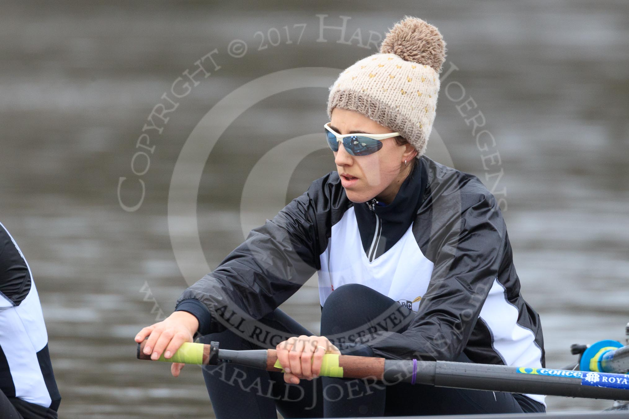 The Women's Boat Race season 2018 - fixture OUWBC vs. Molesey BC: Molesey 5 seat Ruth Whyman.
River Thames between Putney Bridge and Mortlake,
London SW15,

United Kingdom,
on 04 March 2018 at 13:34, image #35