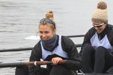 The Women's Boat Race season 2018 - fixture OUWBC vs. Molesey BC: Molesey's 6 seat Molly Harding and 5 Ruth Whyman.
River Thames between Putney Bridge and Mortlake,
London SW15,

United Kingdom,
on 04 March 2018 at 13:09, image #16