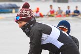 The Women's Boat Race season 2018 - fixture OUWBC vs. Molesey BC: Molesey's 2 seat 2 Lucy Primmer, behind her box Emma Boyns.
River Thames between Putney Bridge and Mortlake,
London SW15,

United Kingdom,
on 04 March 2018 at 13:10, image #22