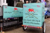 The Cancer Research UK Women's Boat Race 2018: CUBC with their "Official Merchandise" sales trailer.
River Thames between Putney Bridge and Mortlake,
London SW15,

United Kingdom,
on 24 March 2018 at 13:00, image #2