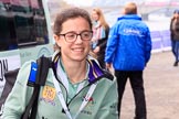 The Cancer Research UK Women's Boat Race 2018: Cambridge 2 seat Imogen Grant arriving at the boathouses before the race.
River Thames between Putney Bridge and Mortlake,
London SW15,

United Kingdom,
on 24 March 2018 at 13:54, image #11