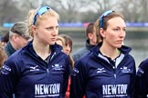 The Cancer Research UK Women's Boat Race 2018: Oxford women at the toss - stroke Beth Bridgman, and 7 seat Abigail Killen.
River Thames between Putney Bridge and Mortlake,
London SW15,

United Kingdom,
on 24 March 2018 at 14:40, image #36