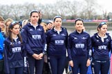 The Cancer Research UK Women's Boat Race 2018: The reserve boat toss - here, for Oxford's Osiris, cox Eleanor Shearer, 7 seat Olivia Pryer, 6 Sanja Brolih, 5 Sarah Payne Riches, and 4 Rachel Anderson.
River Thames between Putney Bridge and Mortlake,
London SW15,

United Kingdom,
on 24 March 2018 at 14:54, image #63