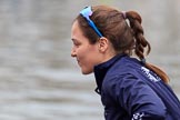 The Cancer Research UK Women's Boat Race 2018: Close-up of Sara Kushma, in the 6 seat for Oxford.
River Thames between Putney Bridge and Mortlake,
London SW15,

United Kingdom,
on 24 March 2018 at 15:45, image #106