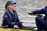 The Cancer Research UK Women's Boat Race 2018: Close-up of Jessica Buck,cox for Oxford.
River Thames between Putney Bridge and Mortlake,
London SW15,

United Kingdom,
on 24 March 2018 at 15:45, image #108