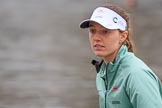 The Cancer Research UK Women's Boat Race 2018: close-up of Kelsey Barolak, 3 seat for Cambridge.
River Thames between Putney Bridge and Mortlake,
London SW15,

United Kingdom,
on 24 March 2018 at 15:48, image #130