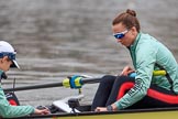 The Cancer Research UK Women's Boat Race 2018: Cambridge cox Sophie Shapter  and stroke Olivia Coffey.
River Thames between Putney Bridge and Mortlake,
London SW15,

United Kingdom,
on 24 March 2018 at 15:48, image #133