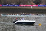 The Cancer Research UK Women's Boat Race 2018: Re-enactment of a historic Boat Race, with the light blue/dark blue boats used in the early years of the Oxford/Cambridge Boat Race.
River Thames between Putney Bridge and Mortlake,
London SW15,

United Kingdom,
on 24 March 2018 at 15:59, image #135