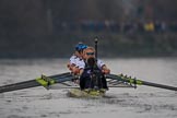 The Cancer Research UK Women's Boat Race 2018: The Oxford Blue Boat chasing Cambridge near Craven Cottage - cox Jessica Buck, stroke Beth Bridgman, 7 Abigail Killen, 6 Sara Kushma, 5 Morgan McGovern, 4 Alice Roberts, 3 Juliette Perry, 2 Katherine Erickson, bow Renée Koolschijn.
River Thames between Putney Bridge and Mortlake,
London SW15,

United Kingdom,
on 24 March 2018 at 16:34, image #170