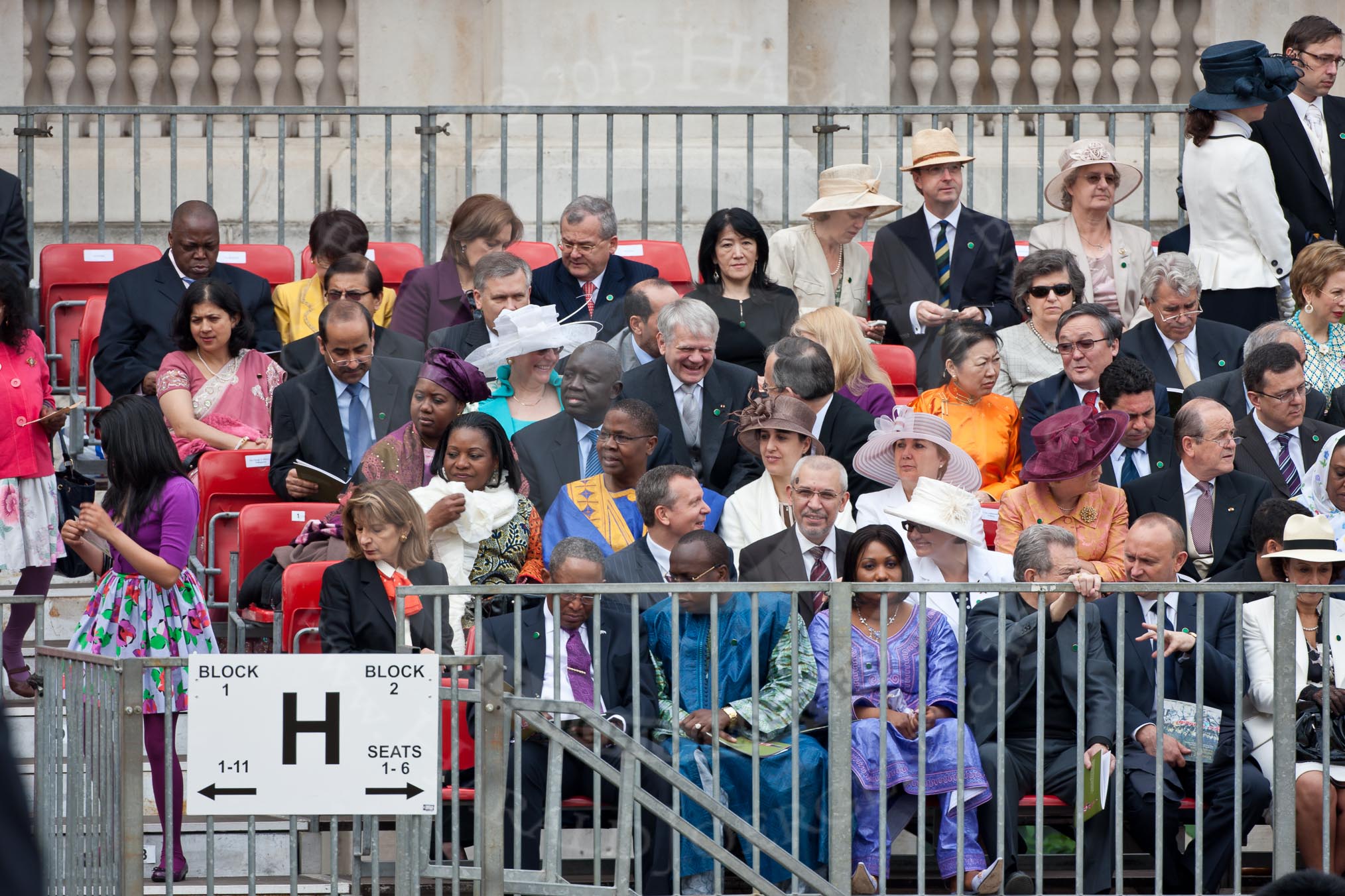 Trooping the Colour 2009: The grand stand for the diplomatic corps..
Horse Guards Parade, Westminster,
London SW1,

United Kingdom,
on 13 June 2009 at 09:53, image #17