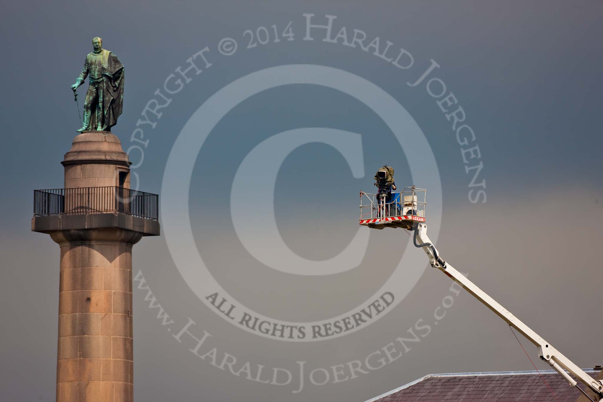 Trooping the Colour 2009: Another TV camara for the BBC, on an elevated platform next to the Duke of York Column..
Horse Guards Parade, Westminster,
London SW1,

United Kingdom,
on 13 June 2009 at 10:06, image #20