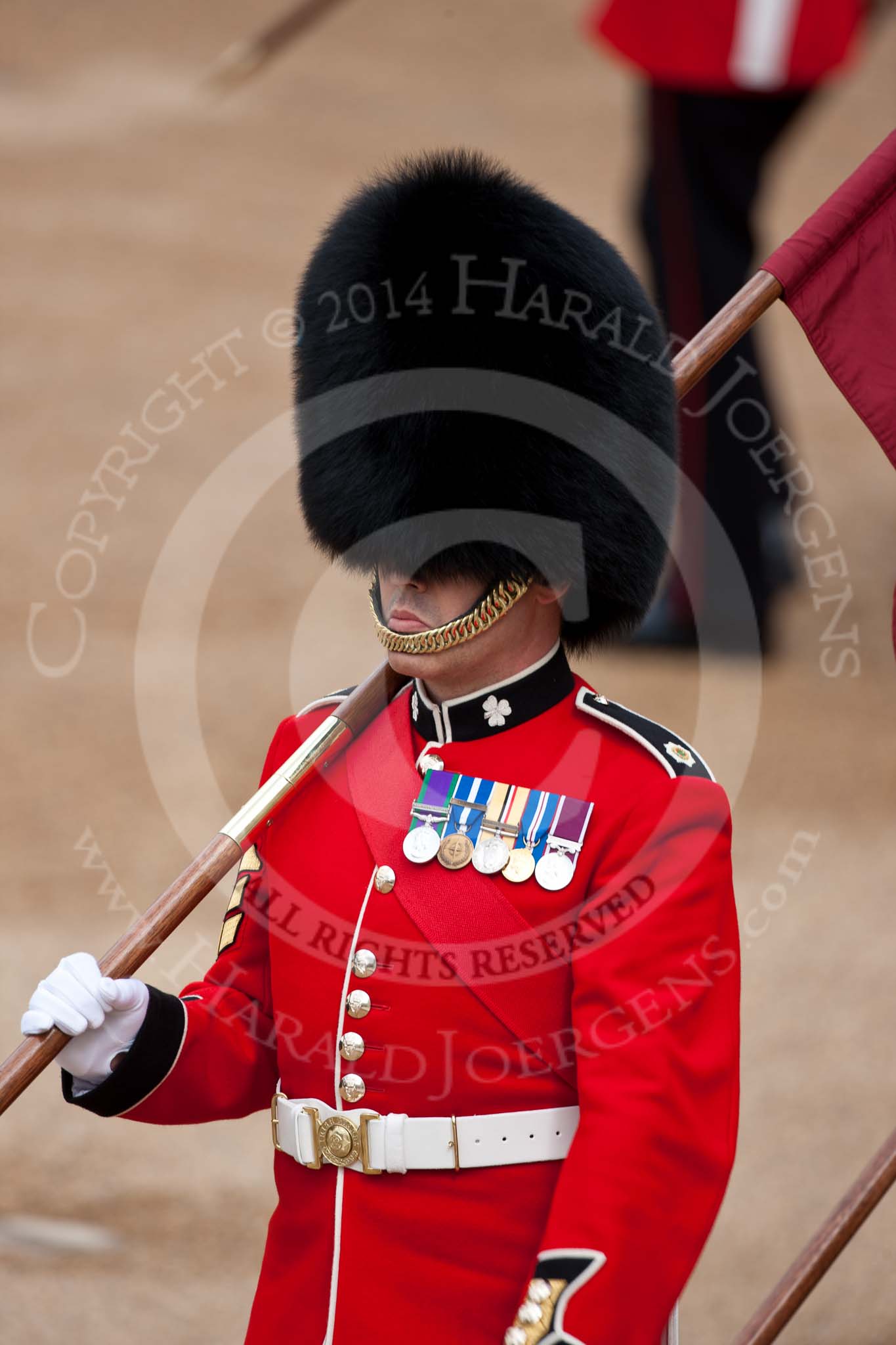 Trooping the Colour 2009: 'Keeper of the Ground' - a Colour Sergeant of the Irish Guards..
Horse Guards Parade, Westminster,
London SW1,

United Kingdom,
on 13 June 2009 at 10:11, image #24