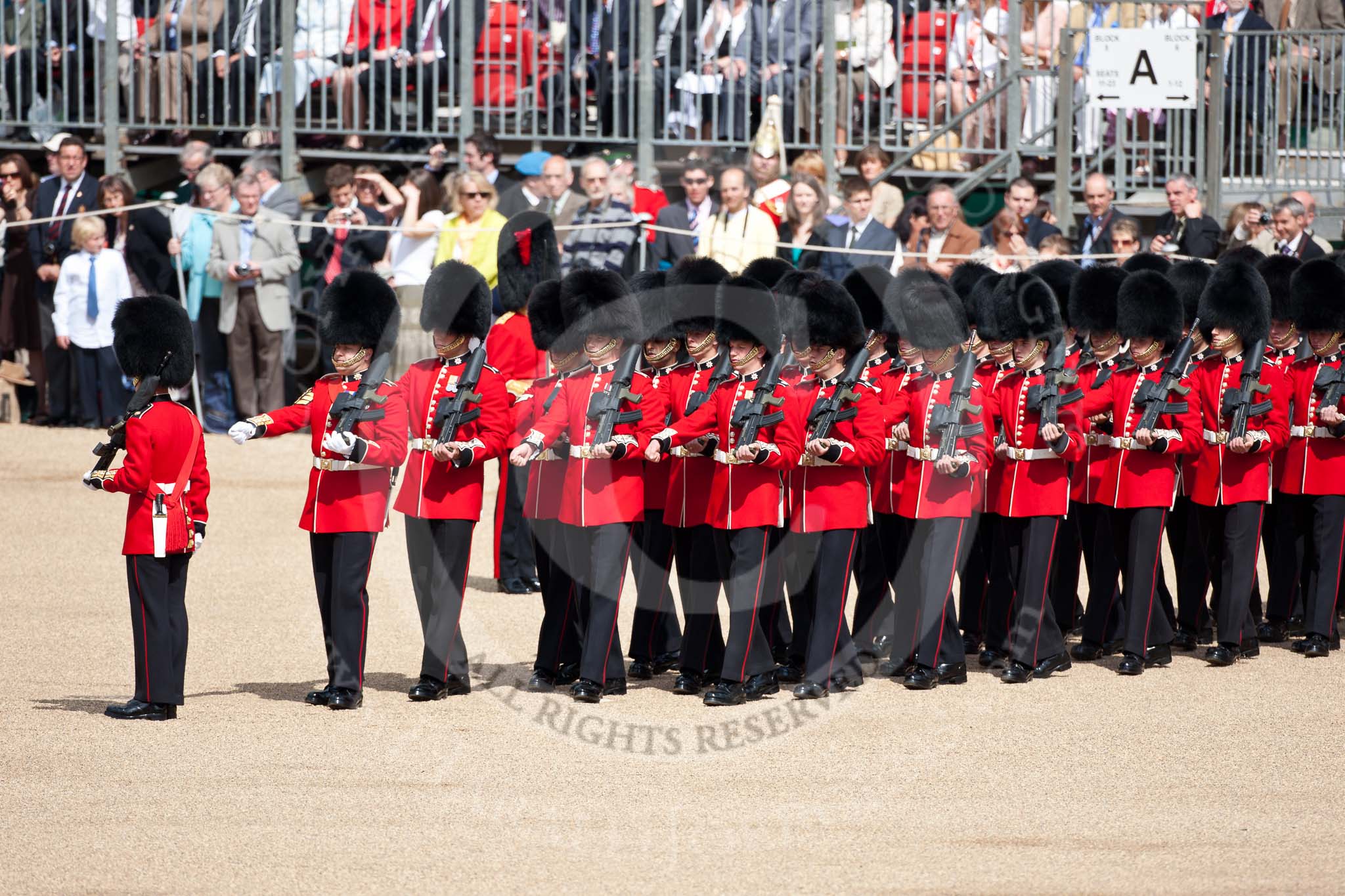 Trooping the Colour 2009: No.7 Guard, No.7 Company Coldstream Guards marching to their position on Horse Guards Parade..
Horse Guards Parade, Westminster,
London SW1,

United Kingdom,
on 13 June 2009 at 10:20, image #35