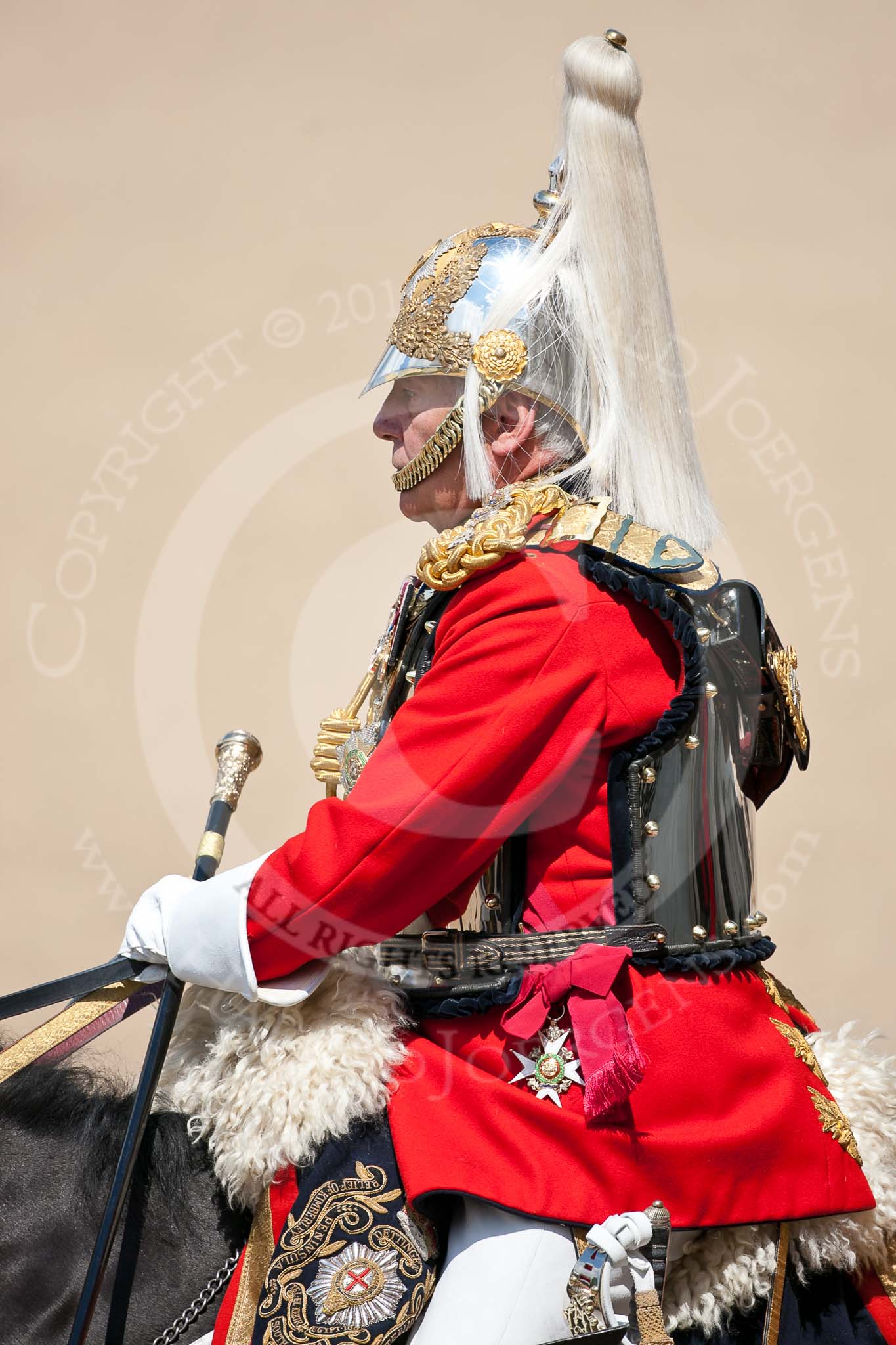 Trooping the Colour 2009: Close-up of General The Lord Guthrie of Craigiebank, former Chief of the Defence Staff..
Horse Guards Parade, Westminster,
London SW1,

United Kingdom,
on 13 June 2009 at 12:13, image #265