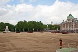 Trooping the Colour 2009: Horse Guards Parade before the event. The seven Guards are in position. The saluting base in the foreground will later be assembled and moved into position..
Horse Guards Parade, Westminster,
London SW1,

United Kingdom,
on 13 June 2009 at 10:33, image #63