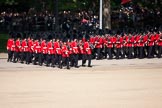 Trooping the Colour 2009: No. 6 Guard, F Company Scots Guards, amrching to their initial position on Horse Guards Parade..
Horse Guards Parade, Westminster,
London SW1,

United Kingdom,
on 13 June 2009 at 10:26, image #46