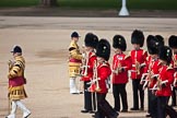 Trooping the Colour 2009: Drum Major Tony Moors, the 'anchorman' of music at the parade, with musicians of the Welsh Guards..
Horse Guards Parade, Westminster,
London SW1,

United Kingdom,
on 13 June 2009 at 10:27, image #57