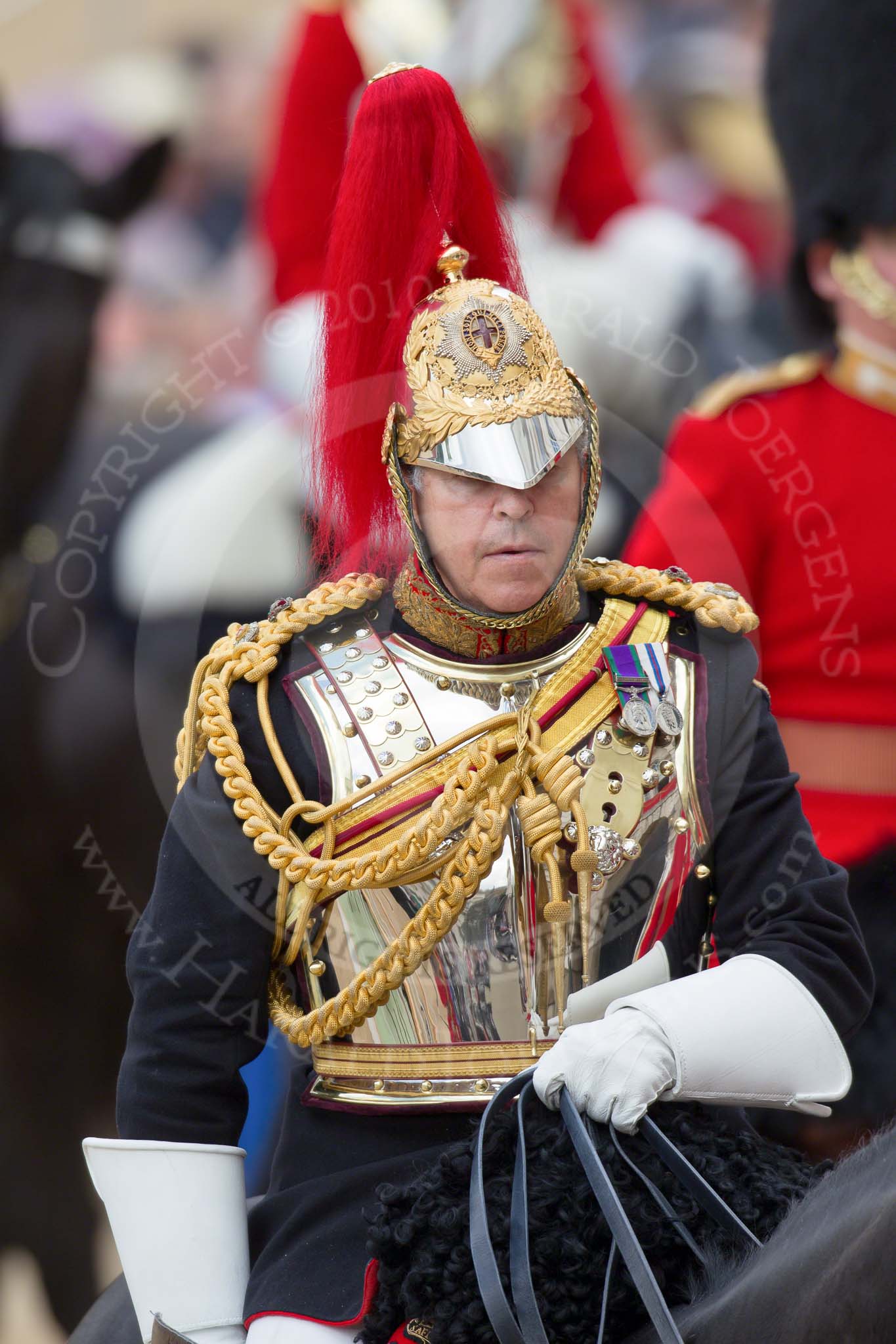 Trooping the Colour 2010: Lieutenant Colonel J S Olivier, The Blues and Royals, Silver Stick Adjutant..
Horse Guards Parade, Westminster,
London SW1,
Greater London,
United Kingdom,
on 12 June 2010 at 11:02, image #76