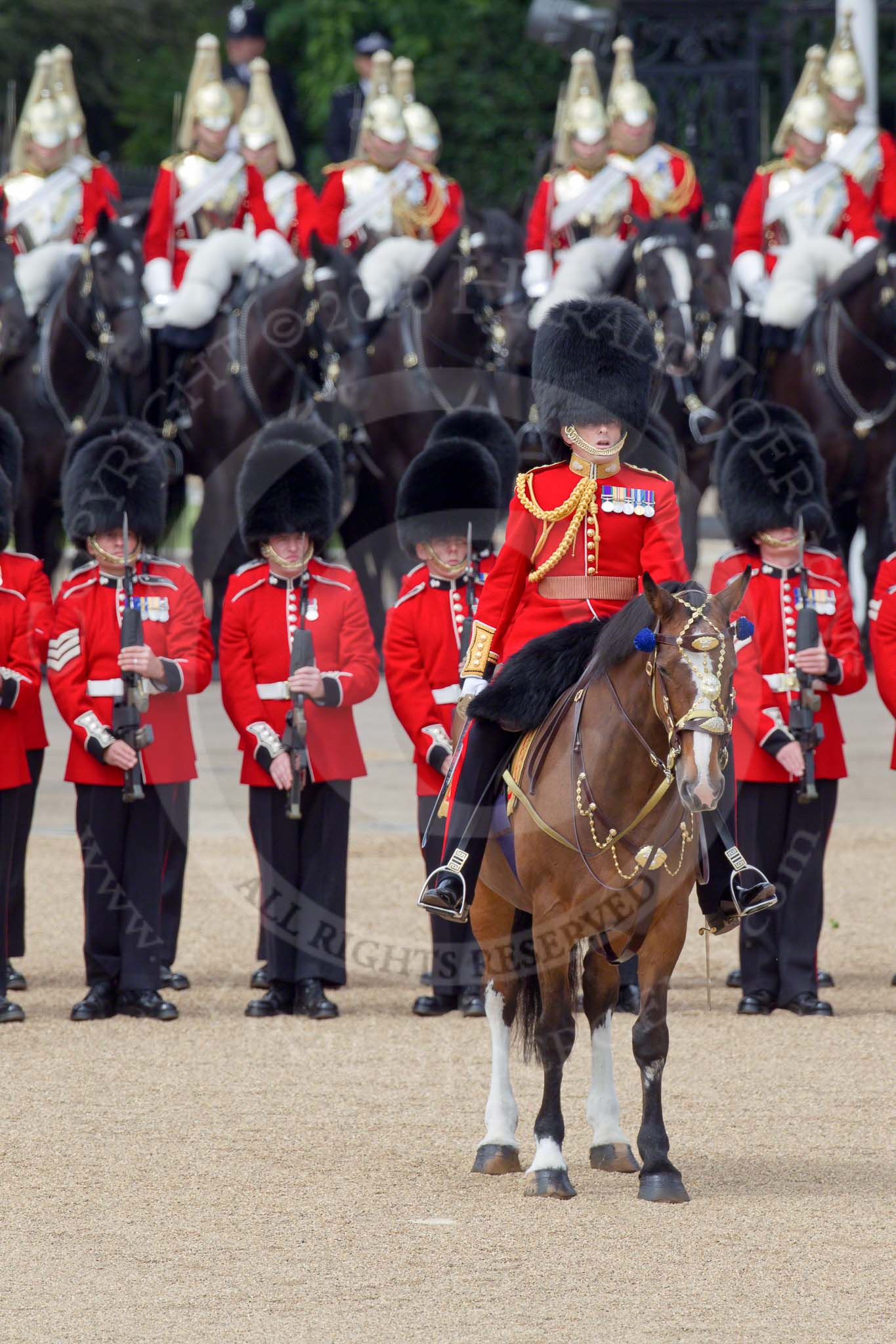 Trooping the Colour 2010: Lt Col C R V Walker, Grenadier Guards, Field Officer in Brigade Waiting and in command of the parade..
Horse Guards Parade, Westminster,
London SW1,
Greater London,
United Kingdom,
on 12 June 2010 at 11:29, image #132