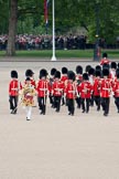 Trooping the Colour 2010: Thirty minutes before the start of the parade. The Band of the Grenadier Guards is led onto the parade ground by their Drum Major.

In the background spectators watching from St. James's Park, on the western side of Horse Guards Parade..
Horse Guards Parade, Westminster,
London SW1,
Greater London,
United Kingdom,
on 12 June 2010 at 10:31, image #15