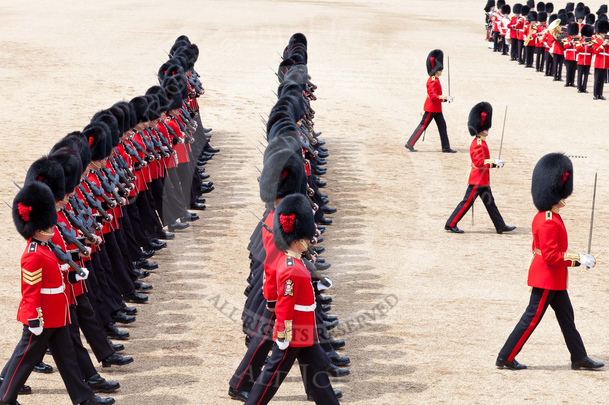 The Colonel's Review 2011: No. 6 Guard, No. 7 Company Coldstream Guards, during the March Past in slow time..
Horse Guards Parade, Westminster,
London SW1,

United Kingdom,
on 04 June 2011 at 11:38, image #179