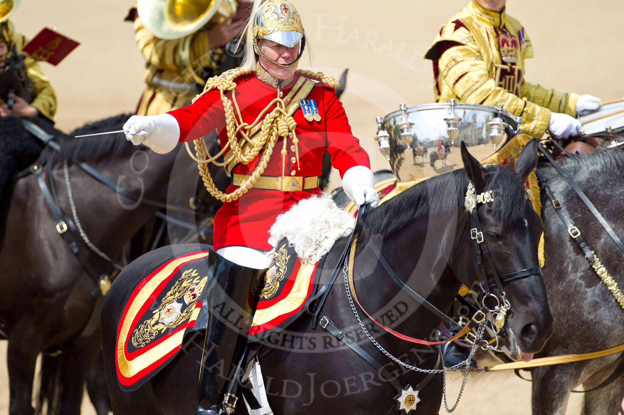 The Colonel's Review 2011: The Director of Music of the Mounted Bands of the Household Cavalry, Major K L Davies, The Life Guards..
Horse Guards Parade, Westminster,
London SW1,

United Kingdom,
on 04 June 2011 at 11:53, image #237