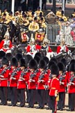 The Colonel's Review 2011: The leading element of the Royal Procession turning onto Horse Guards Parade, behind No. 6 Guard, No. 7 Company Coldstream Guards.
Following the four Troopers of The Life Guards are the Mounted Bands of the Household Cavalry..
Horse Guards Parade, Westminster,
London SW1,

United Kingdom,
on 04 June 2011 at 10:56, image #69