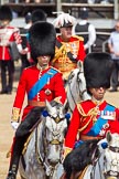 The Colonel's Review 2011: HRH Prince Edward, The Duke of Kent, Colonel Scots Guards. 'The Colonel's Review' is his review, behind him HRH Prince William, The Duke of Cambridge, and the Master of the Horse, The Lord Vestey..
Horse Guards Parade, Westminster,
London SW1,

United Kingdom,
on 04 June 2011 at 10:59, image #79