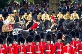 The Colonel's Review 2011: The Inspection of the Line during The Colonel's Review. Riding behind No. 4 Guard, Nijmegen Company Grenadier Guards, Major Twumasi-Ankrah, Blues and Royals, in place of the Princess Royal, the Queen's Stud Groom, standing in for the Prince of Wales, and HRH Prince William, The Duke of Cambridge. Behind them the Mounted Bands of the Household Cavalry..
Horse Guards Parade, Westminster,
London SW1,

United Kingdom,
on 04 June 2011 at 11:04, image #95