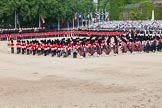 The Colonel's Review 2011: The Massed Bands during the Massed Bands Troop. In the rear the Pipers and Drummers of the Band of the Scots Guard, and, with the green capes, the Irish Guard Pipers..
Horse Guards Parade, Westminster,
London SW1,

United Kingdom,
on 04 June 2011 at 11:16, image #123